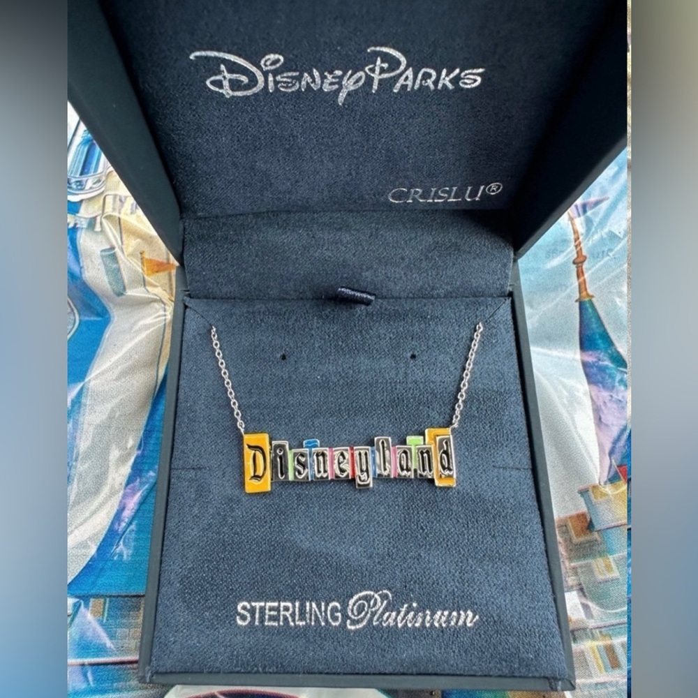 Brand New Crislu Disneyland marquee necklace
